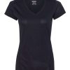 T-shirt technique col en V pour femme