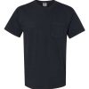 T-shirt épais à poche teinté en pièce