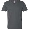 T-shirt col en V unisexe en jersey fin