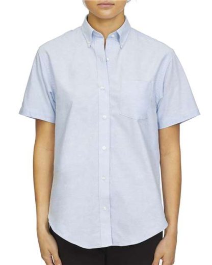 Chemise à manches courtes Oxford pour femme