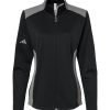 Veste à glissière complète en tissu mixte texturé pour femme